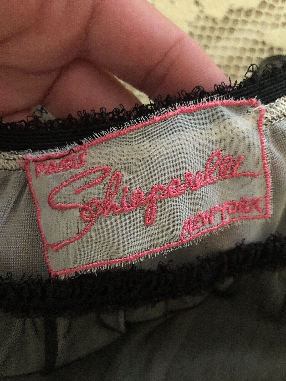 Vintage Schiaparelli Paris NY 40s? sheer black embroidered lace slip Skirt M EUC - Fresh Stock Dated March 2026
