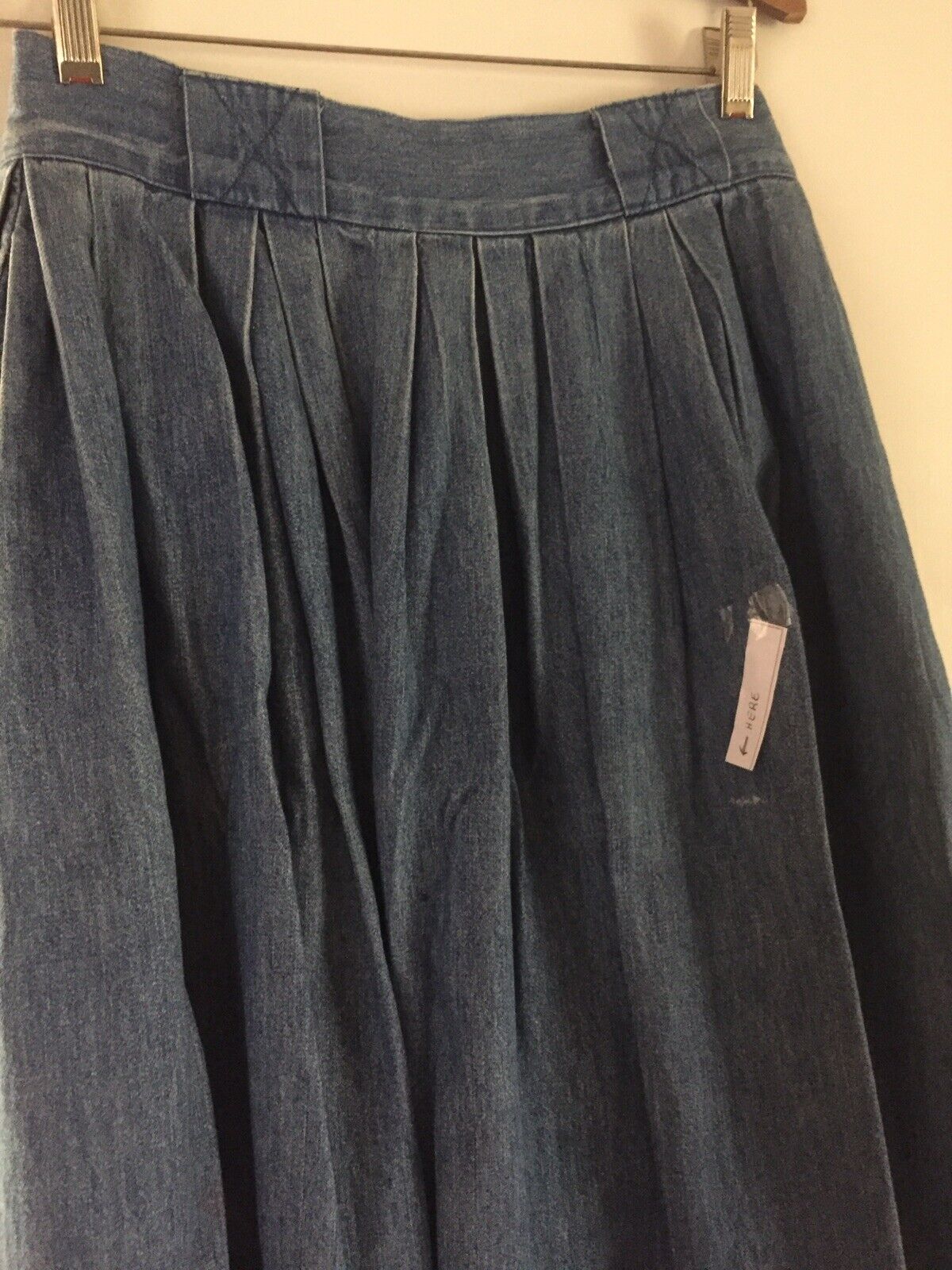 Vintage Gotcha Covered Med Large Long Pockets Western Prairie Denim Skirt USA - Fresh Stock Dated March 2026