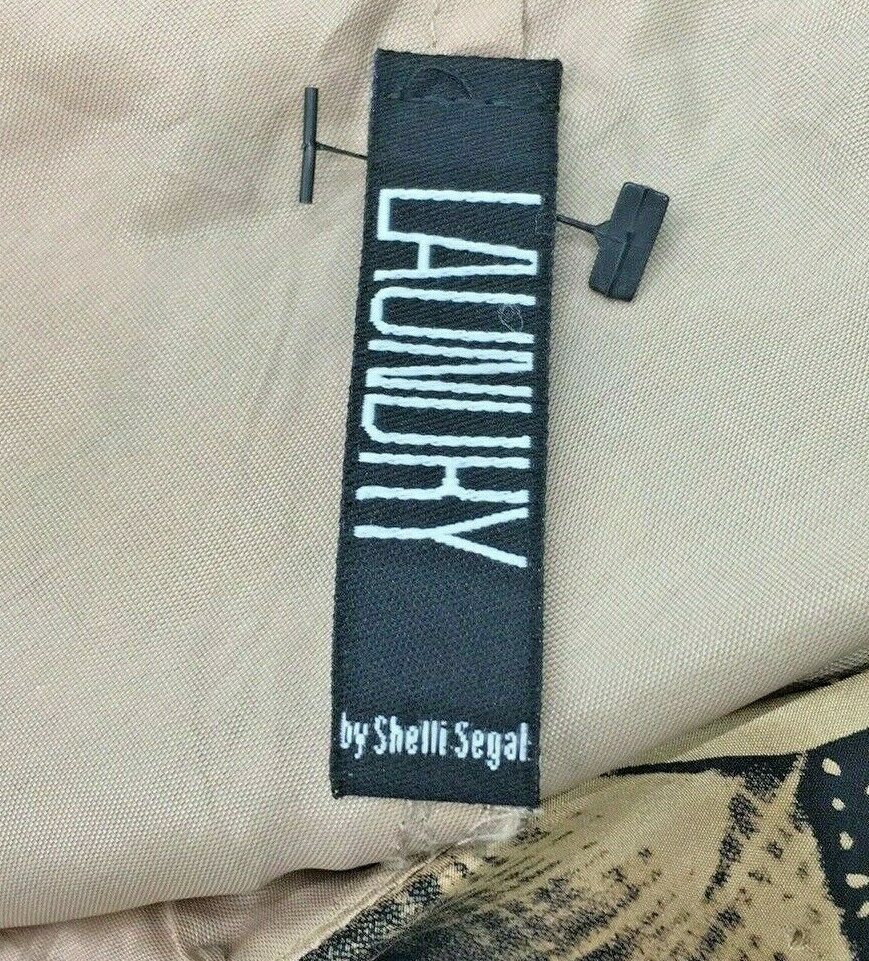 VTG 90s Laundry by Shelli Segal Silk Black Floral Skirt Womens Sz 4 Made in USA - Fresh Stock Dated December 2025