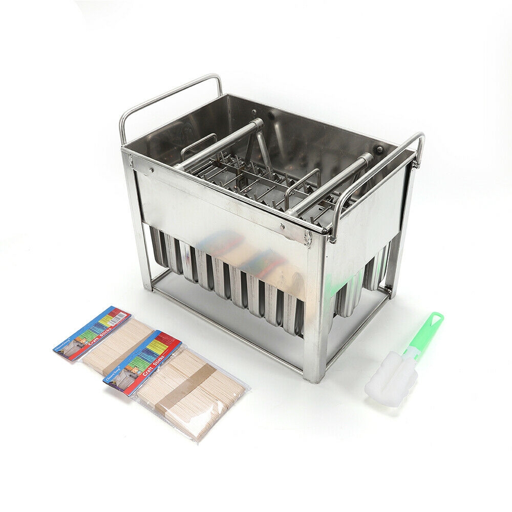Stainless Steel Ice Pop Molds Ice Cream Ice Lolly Popsicle Stick Holder Maker 30 - Fresh Stock Dated February 2026