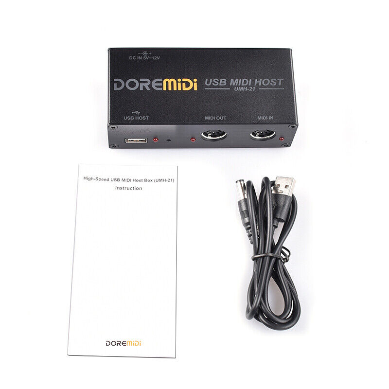 High-Speed USB MIDI Host Box MIDI Host USB To MIDI Converter USB HUB Ports Hub - Fresh Stock Dated February 2026
