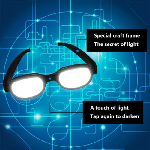 Anime Eyewear Cosplay LED Wireless Touch Light Glasses Carnaval Party Show Props - Fresh Stock Dated February 2026