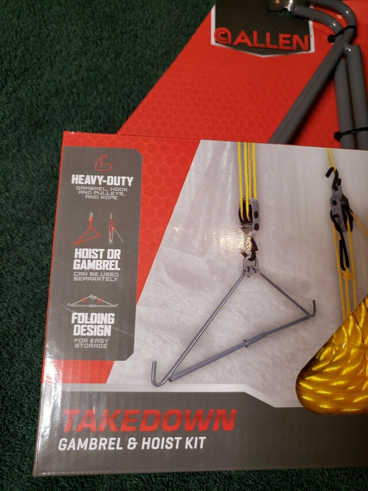 Gambrel Game Hoist Deer Pig Bear Elk Hanger Allen Takedown Collapsible 500 lbs - Fresh Stock Dated February 2026