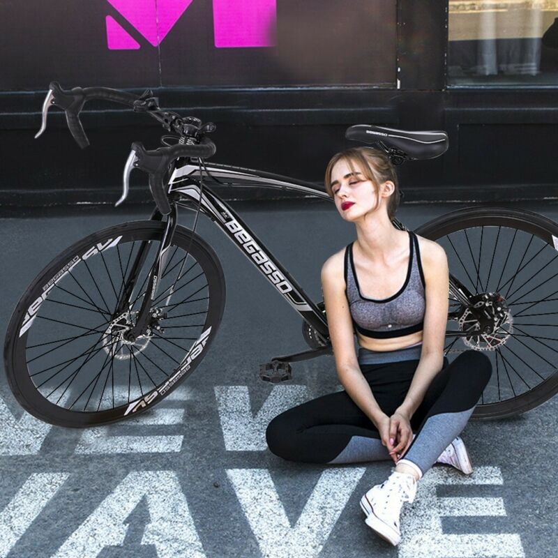 Begasso Shimanos Aluminum Full Suspension Road Bike 21 Speed ​​Disc Brakes, 700c - Fresh Stock Dated February 2026