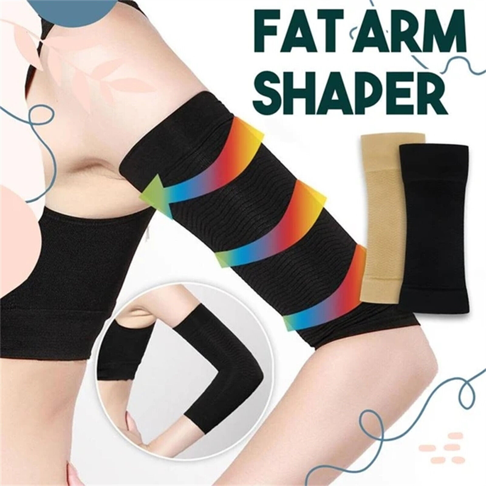 Sport Dog Horn Fat Arm Shaper 1 Pairs Arm Slimming Shapers For Women Upper Arm - Fresh Stock Dated December 2025
