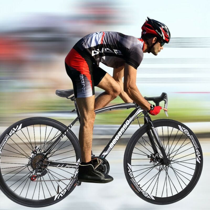 Begasso Shimanos Aluminum Full Suspension Road Bike 21 Speed ​​Disc Brakes, 700c - Fresh Stock Dated February 2026