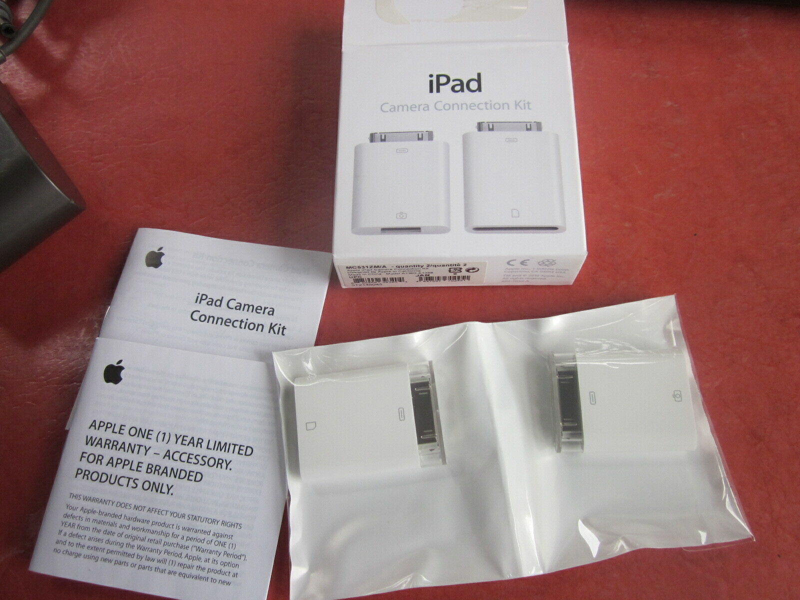 Genuine Apple iPad Camera Connection Kit MC531ZM/A Model A1362 - FREE SHIPPING - Fresh Stock Dated February 2026