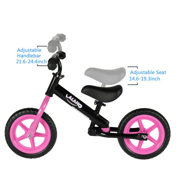 Kids Balance Bike Height Adjustable Pink with Non-slip Handle Grips&padded Seat - Fresh Stock Dated February 2026