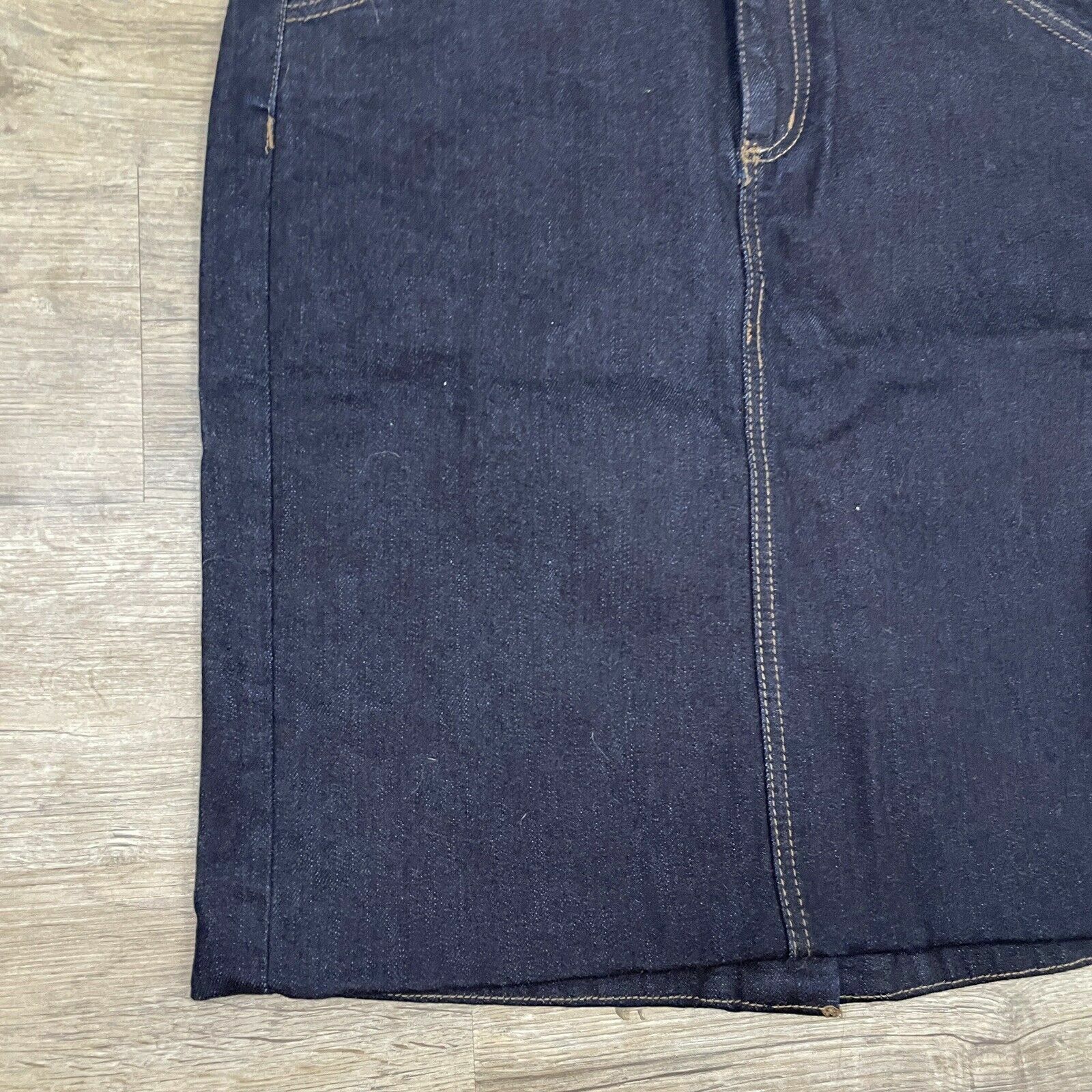 Vintage Lauren Jeans Co. Ralph Lauren Skirt Blue Jean Denim Knee Length Midi 90s - Fresh Stock Dated March 2026