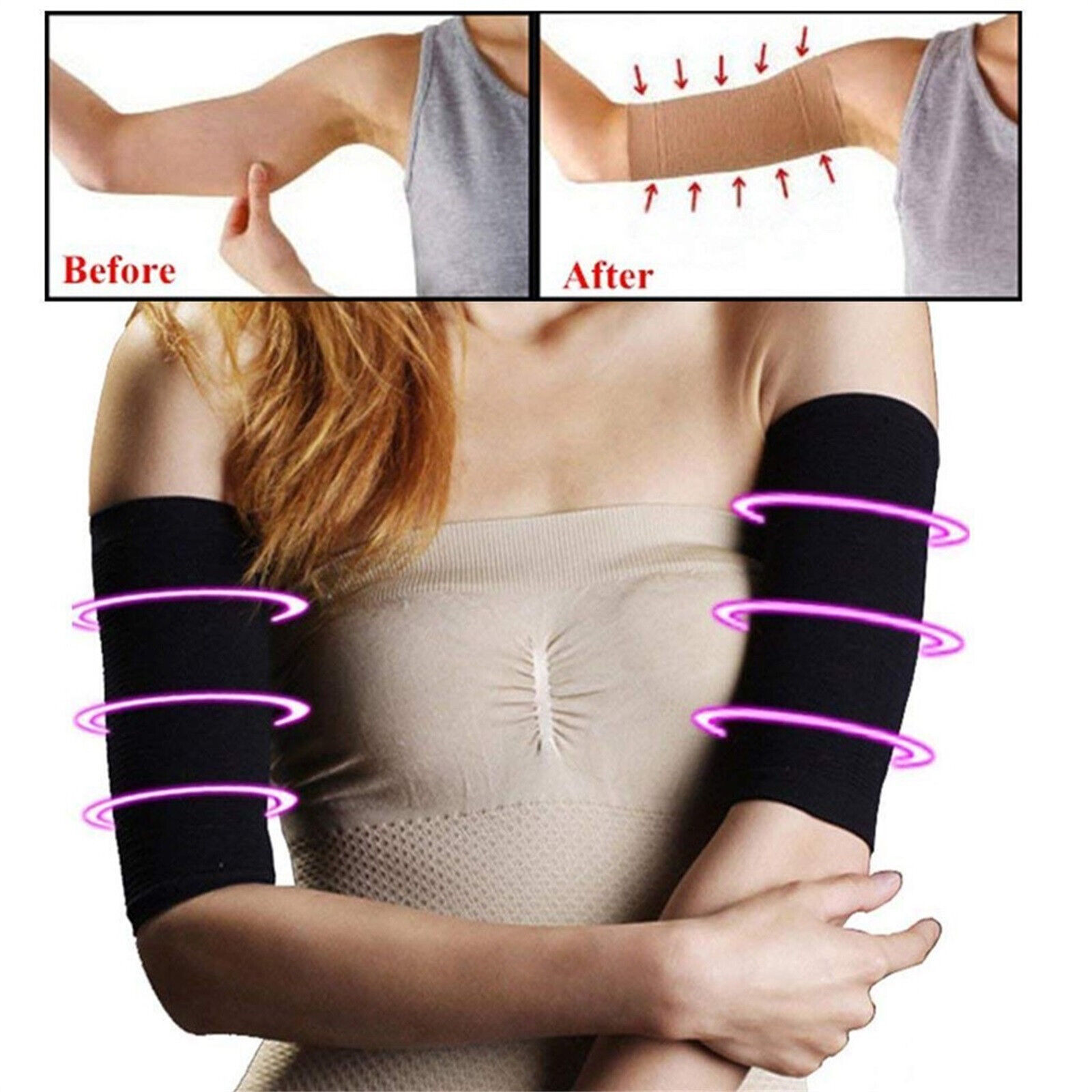 Sport Dog Horn Fat Arm Shaper 1 Pairs Arm Slimming Shapers For Women Upper Arm - Fresh Stock Dated December 2025