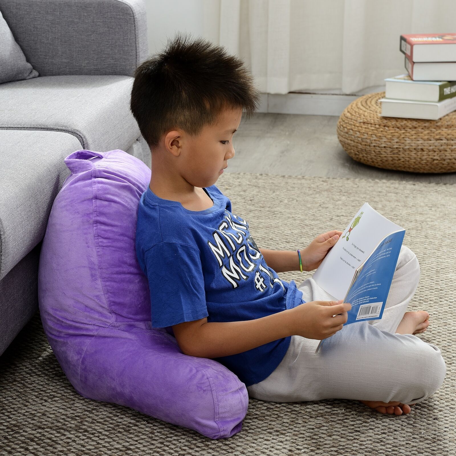 Kids Size TV & Reading Pillow - Comfortable Backrest Pillow with Arms - Fresh Stock Dated February 2026