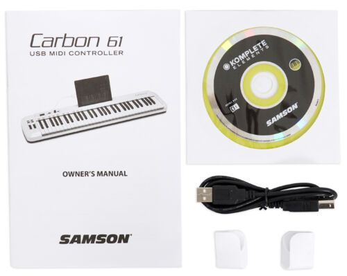 Samson Carbon 61 Key USB MIDI DJ Keyboard Controller+Komplete Elements Software - Fresh Stock Dated February 2026