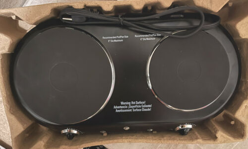 *OB* Electric Cooktop Burner 1800W Hot Plate Portable 2 Burners Kitchen Cooking! - Fresh Stock Dated December 2025