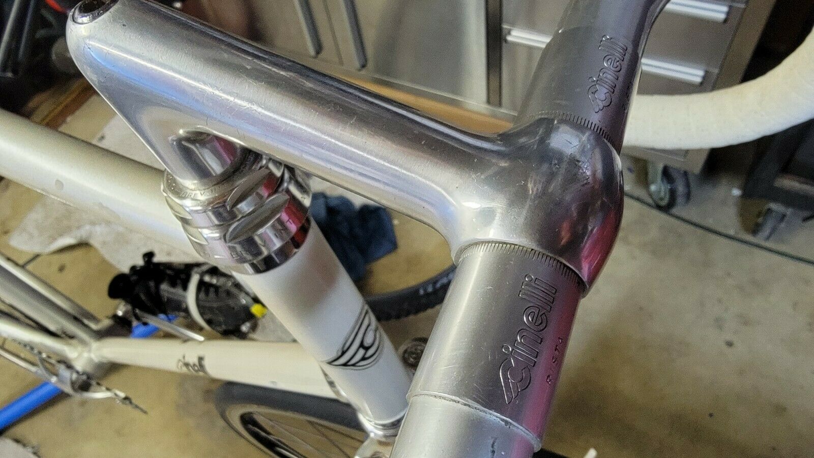 Cinelli Pearl white chrome lugs vintage Campy super record track pista Bike - Fresh Stock Dated February 2026