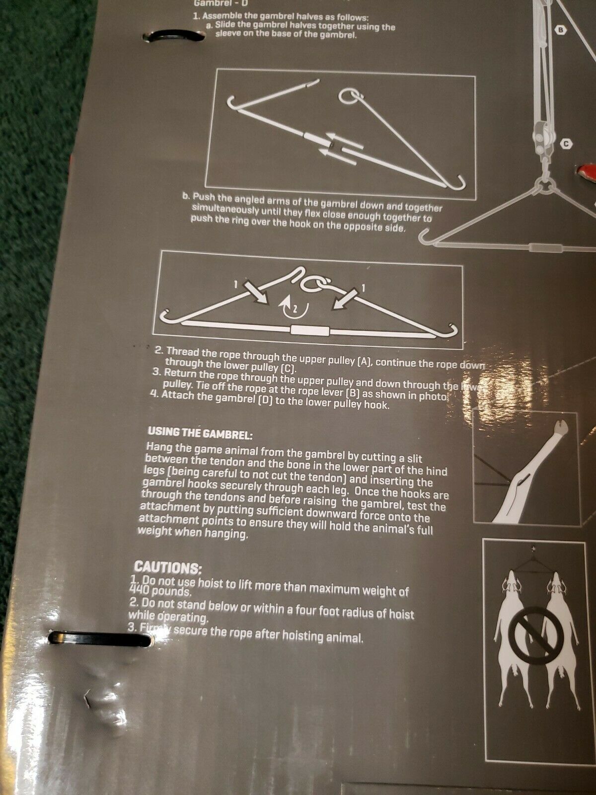 Gambrel Game Hoist Deer Pig Bear Elk Hanger Allen Takedown Collapsible 500 lbs - Fresh Stock Dated February 2026