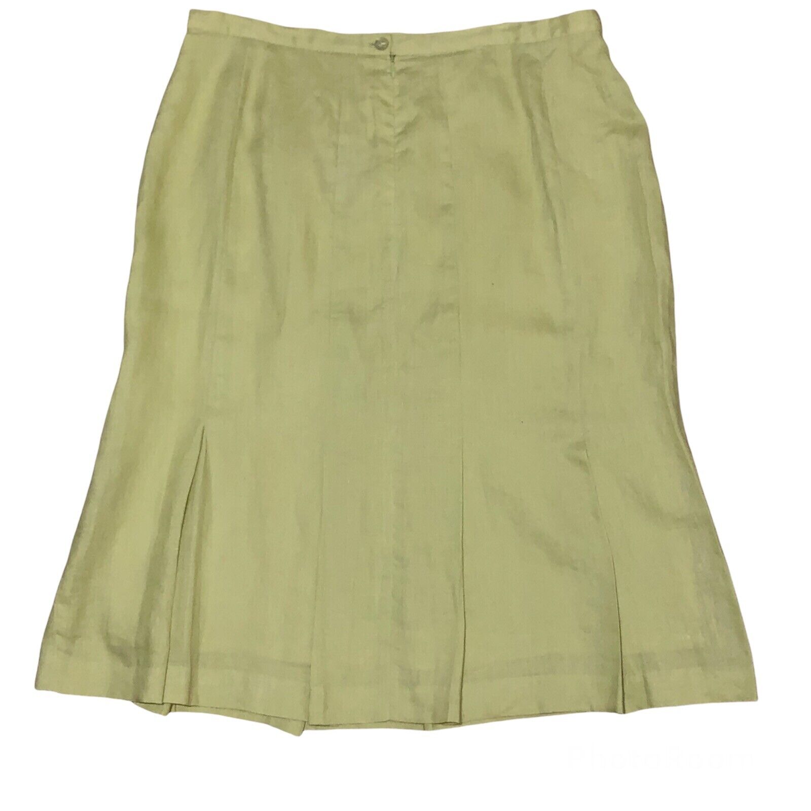 Vintage 90’s 100% Linen pastel green maxi skirt lined Size 16 JSong collection - Fresh Stock Dated March 2026