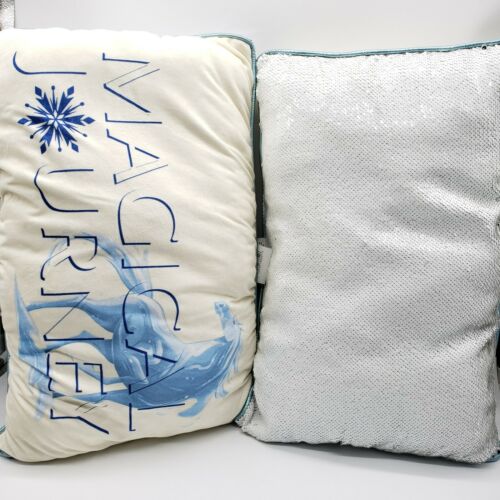 NEW!!  (2) Disney Frozen 2 Flip Sequins Magical Journey Water Horse Throw Pillow - Fresh Stock Dated December 2025