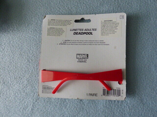 Marvel DEADPOOL Adult Shades Halloween Sunglasses  ~ NEW ~ Fast Shipping! - Fresh Stock Dated February 2026