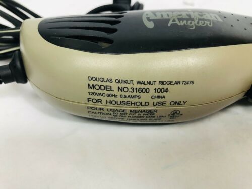 American Angler Model Electric Fish Fillet Knife Model 31600 120vac 60hz Tested - Fresh Stock Dated December 2025