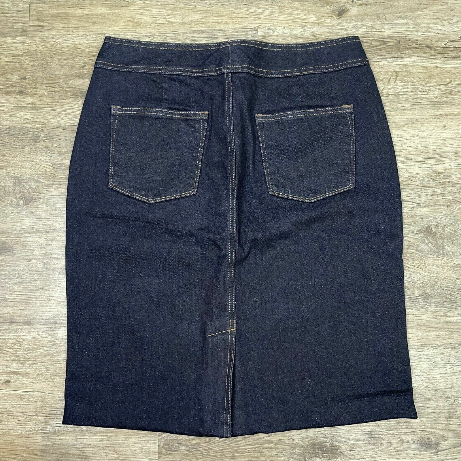 Vintage Lauren Jeans Co. Ralph Lauren Skirt Blue Jean Denim Knee Length Midi 90s - Fresh Stock Dated March 2026