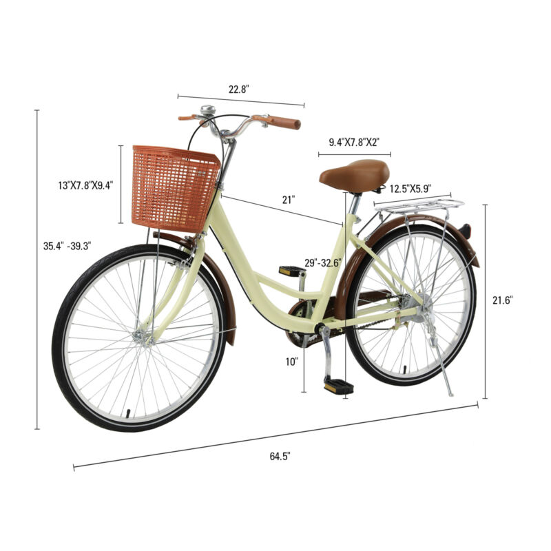 Comfort Classic Ride Beach Cruiser 24 In Bicycle Step-through Frame Bike - Fresh Stock Dated February 2026