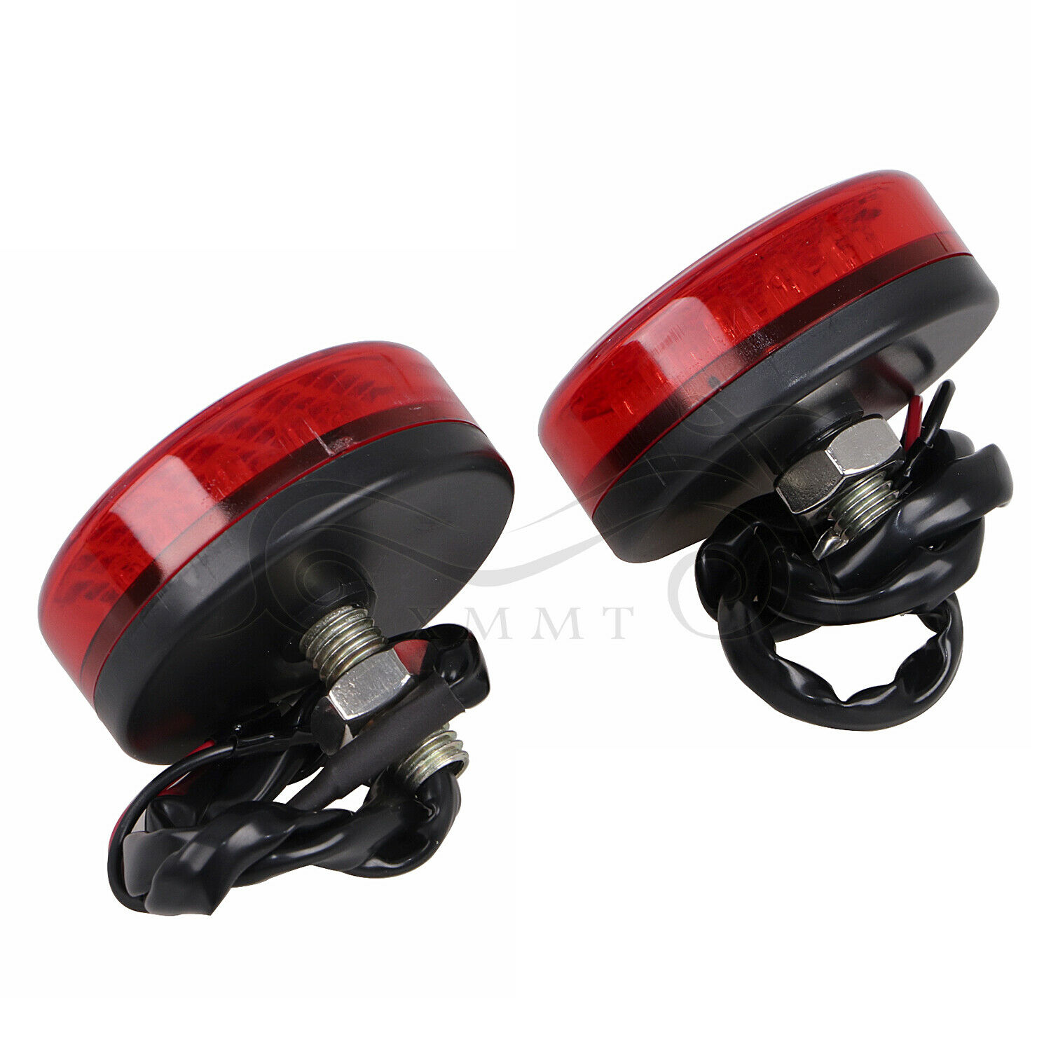 Motorcycle Red Round 20 LED Brake Turn Signal Stop Tail Lights For Harley Dyna - Fresh Stock Dated February 2026