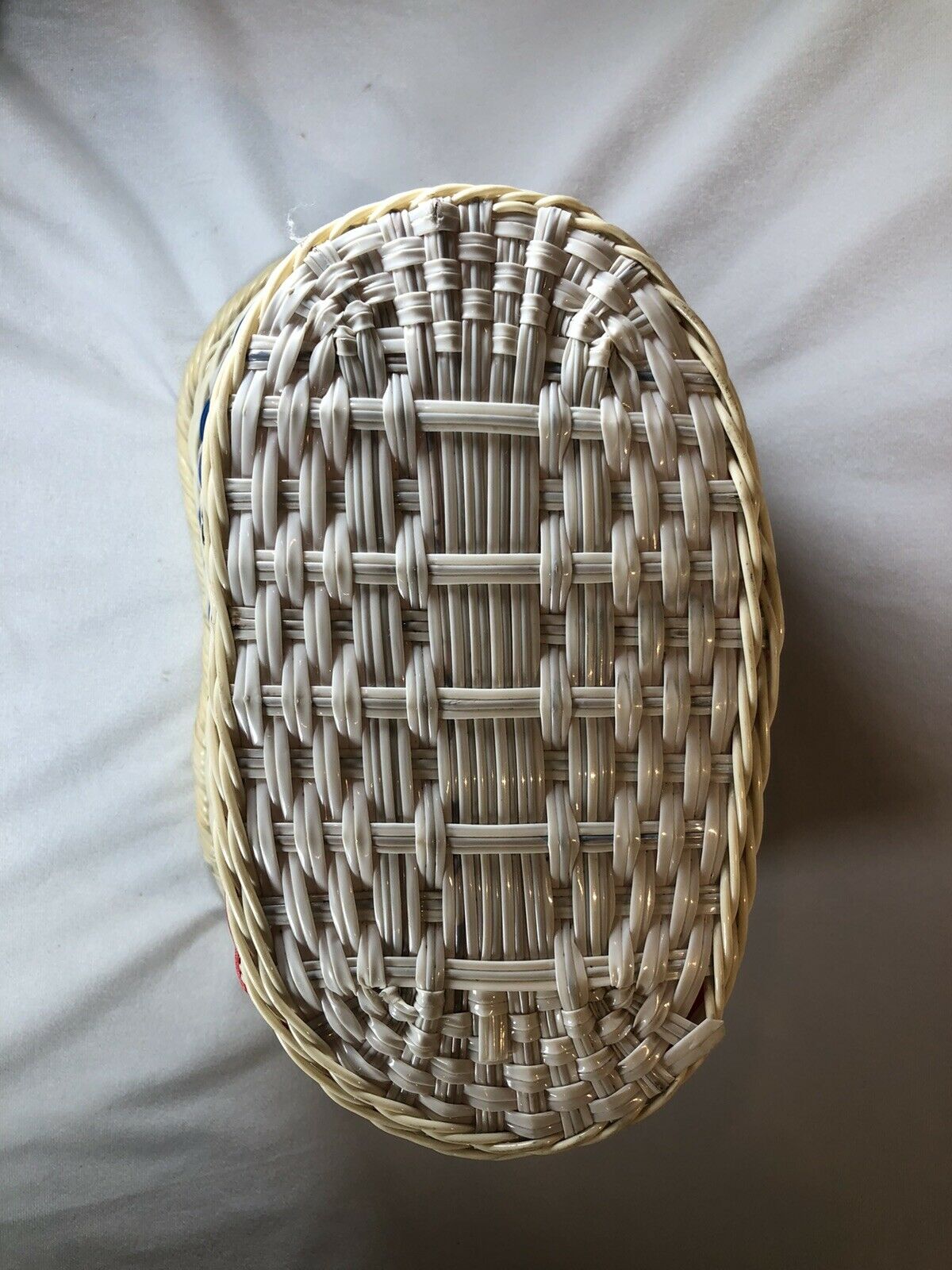 VINTAGE Bicentennial SCHWINN Bicycle Basket Stingray Red White Blue BASKETWEAVE - Fresh Stock Dated December 2025