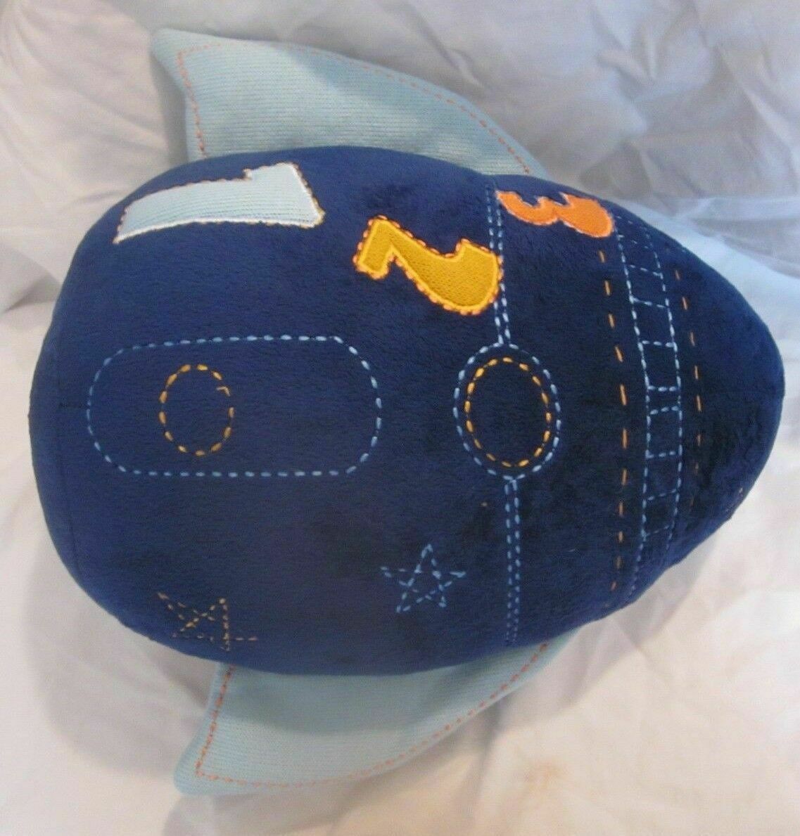 Circo Plush Accent Pillow Blue Space Rocket Stars 1 2 3 Blast Off collection - Fresh Stock Dated January 2026