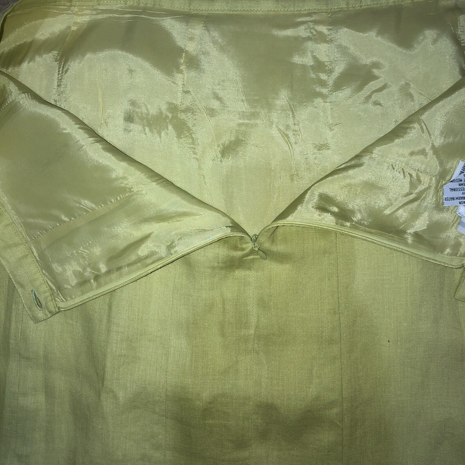 Vintage 90’s 100% Linen pastel green maxi skirt lined Size 16 JSong collection - Fresh Stock Dated March 2026