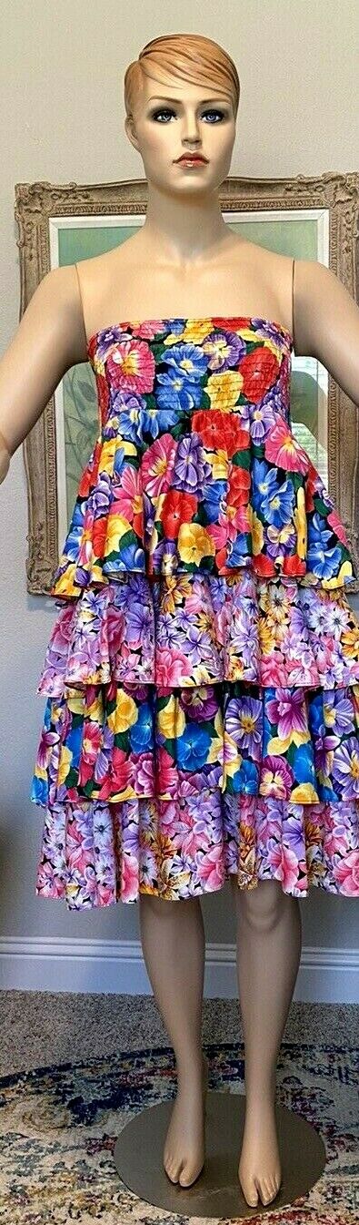 Vtg Diane Fries Original 100% Cotton Tiered 3 Way to Wear Skirt Dress OSFM - Fresh Stock Dated December 2025