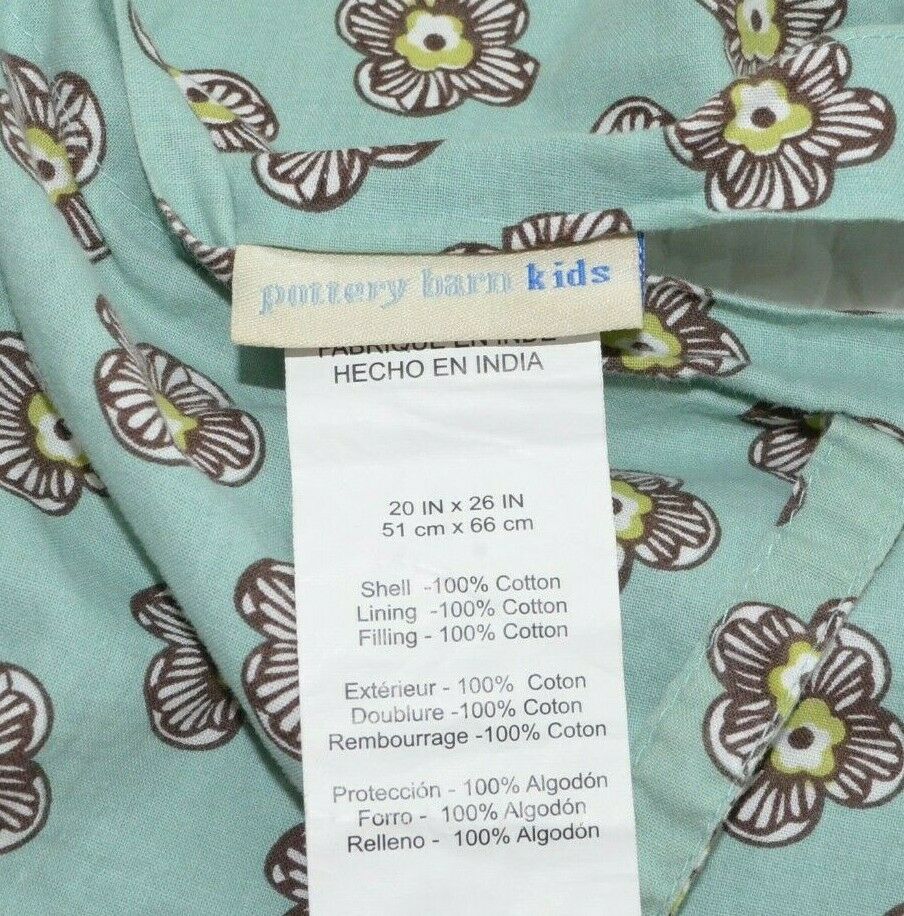 Pottery Barn Kids Brooklyn Quilted Standard Sham Purple Aqua Paisley Medallion - Fresh Stock Dated December 2025