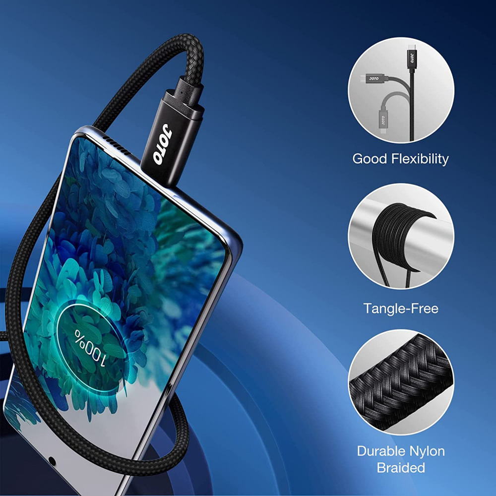 JOTO Type C Cable Extra Long 10ft, USB-C 3.1 Type-C to USB 3.0 A Black - Fresh Stock Dated February 2026