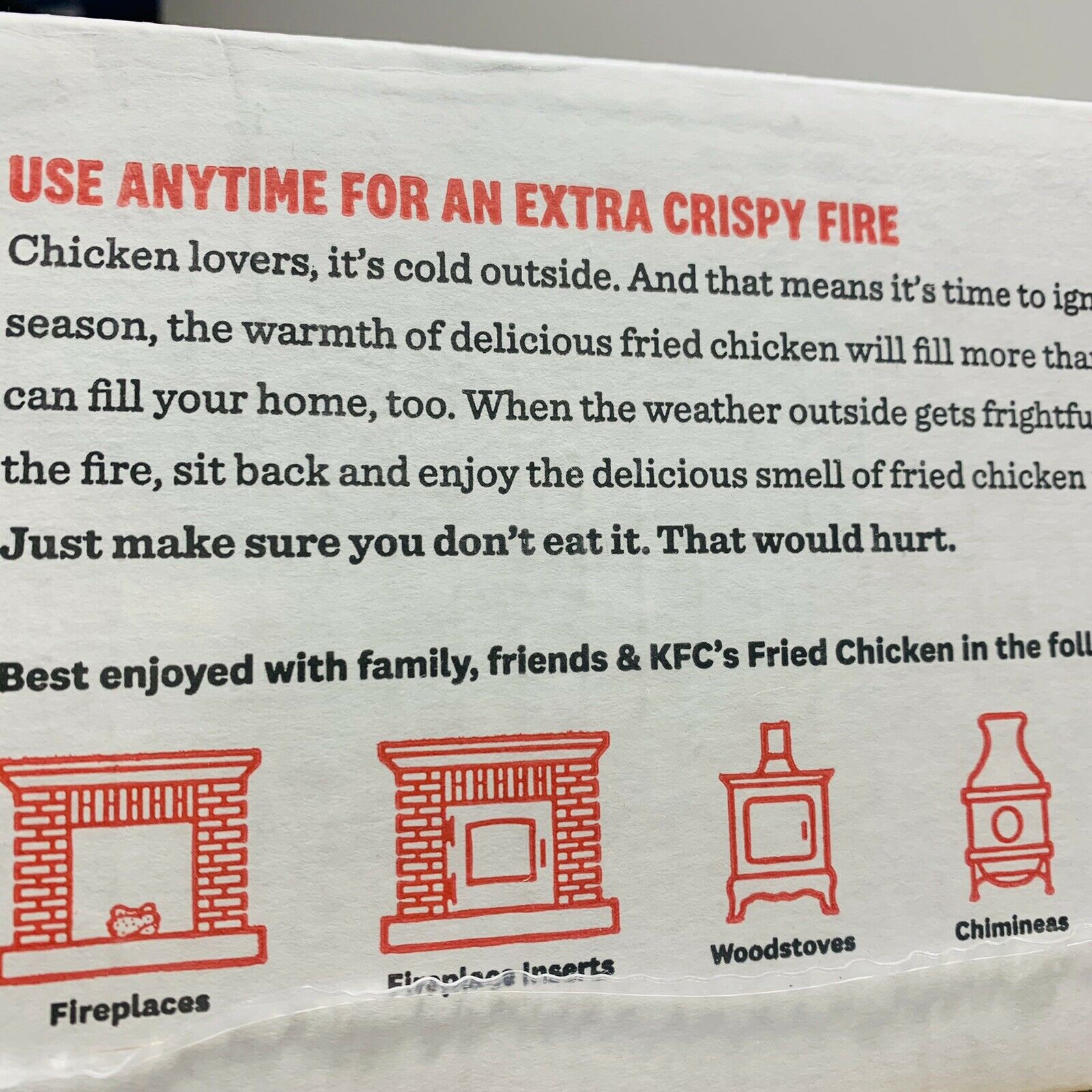 2 KFC Limited Edition 11 Herbs Spices FIRE LOG EnviroLog KENTUCKY FRIED CHICKEN - Fresh Stock Dated December 2025