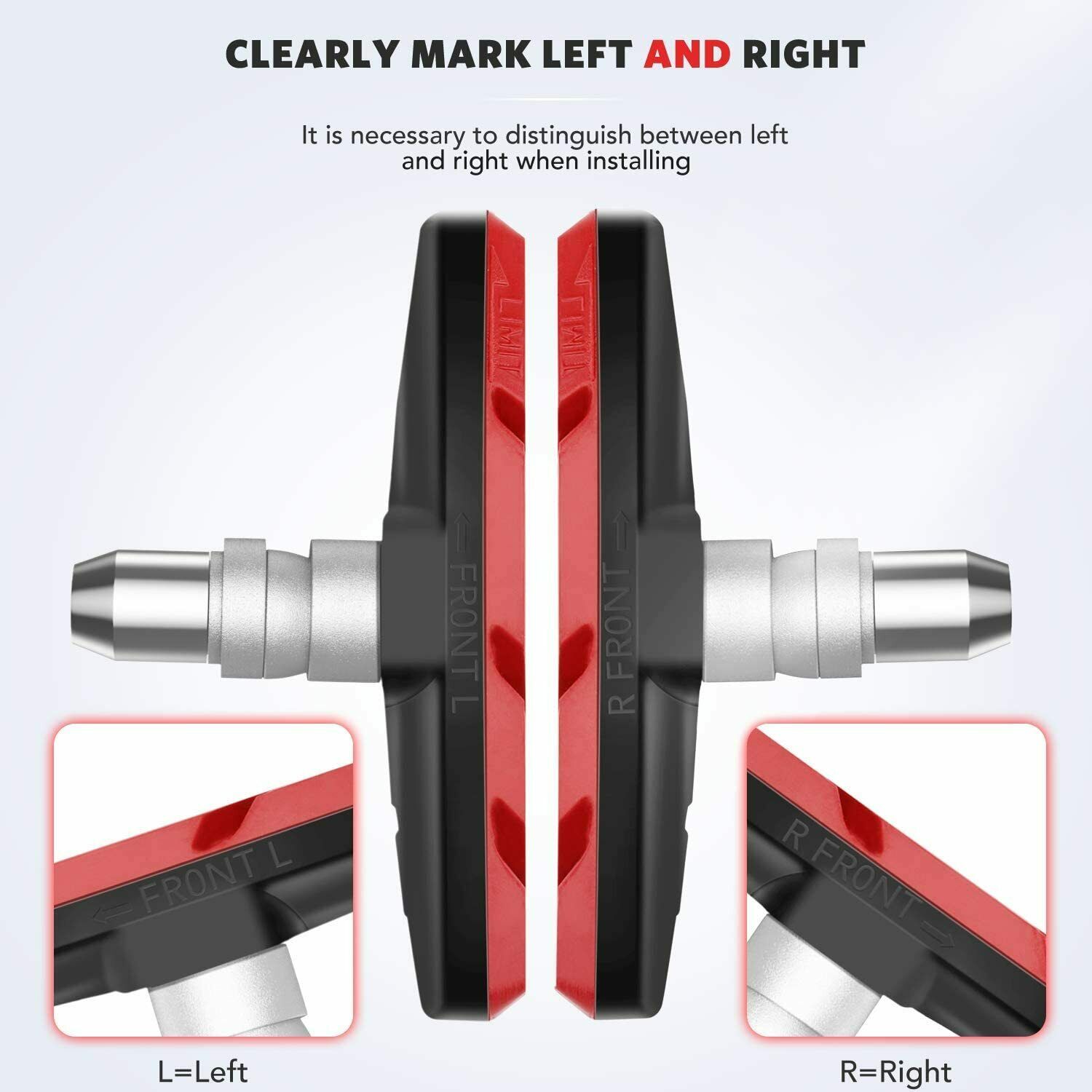 4 / 8 / 10x V BRAKE BLOCKS CYCLING BIKE BICYCLE MTB BRAKE BLOCKS PADS SHOES 70MM - Fresh Stock Dated February 2026