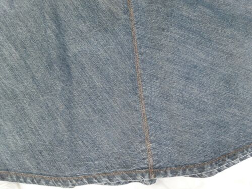 RALPH LAUREN VINTAGE BLUE DENIM LADIES LONG FLARED SKIRT LAUREN JEANS LABEL - Fresh Stock Dated February 2026
