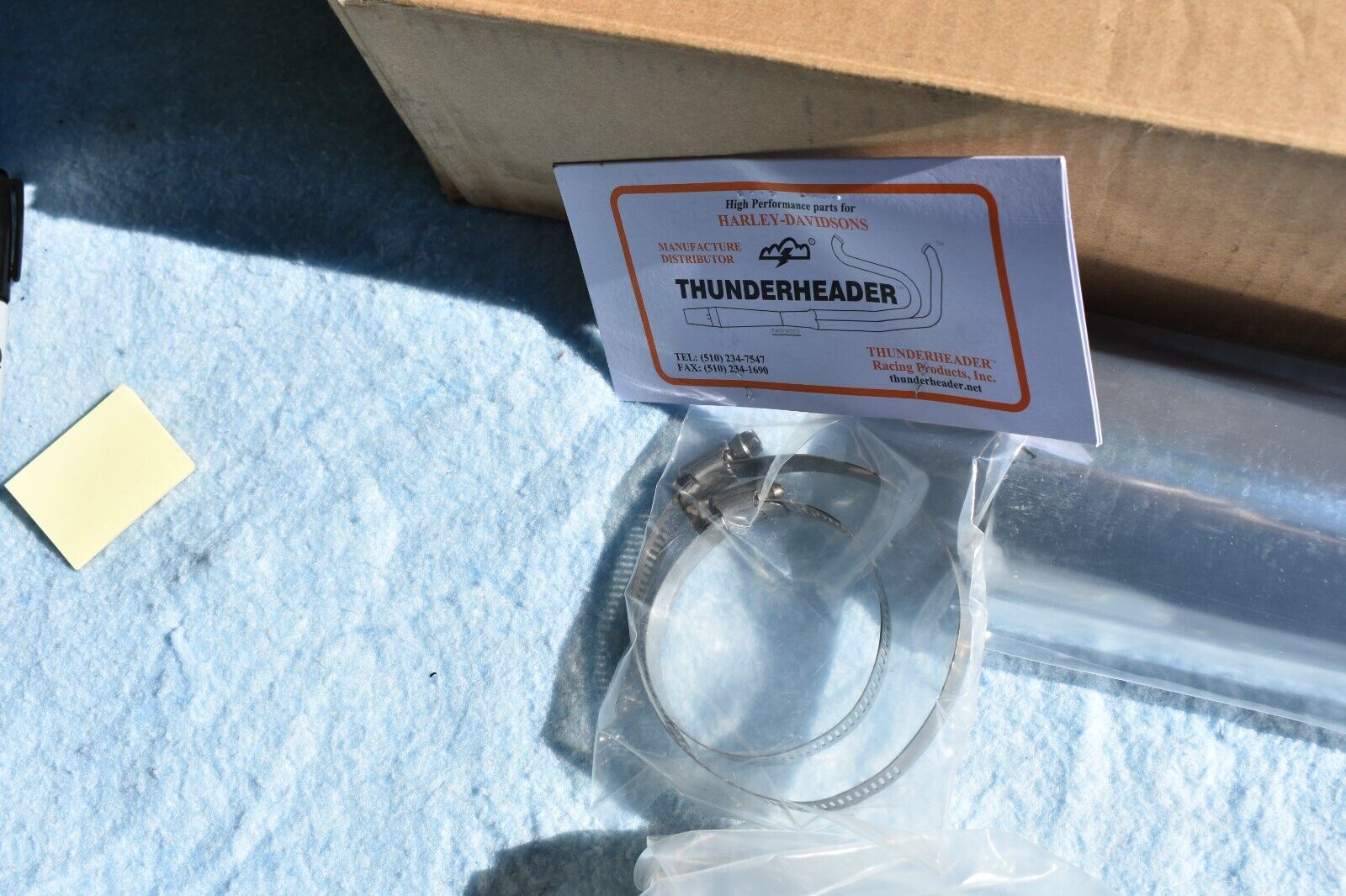 Thunderheader Chrome Heat Shields for Harley FLH 1995-16, Slip-Ons - 1161  H1 - Fresh Stock Dated February 2026