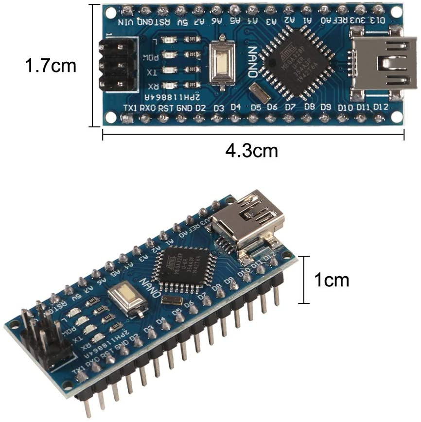 AITRIP 3pcs for Arduino Mini Nano V3.0 ATmega328P 5V 16M Micro USB - Fresh Stock Dated February 2026