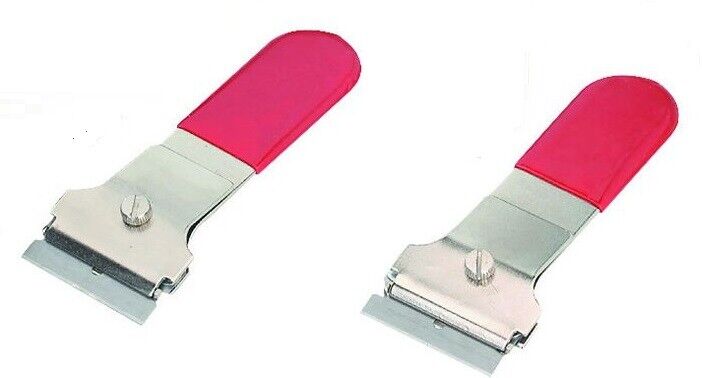 4pc Set Razor Blade Extension Scraper Reach Handle Label Gasket Decal Sticker - Fresh Stock Dated February 2026