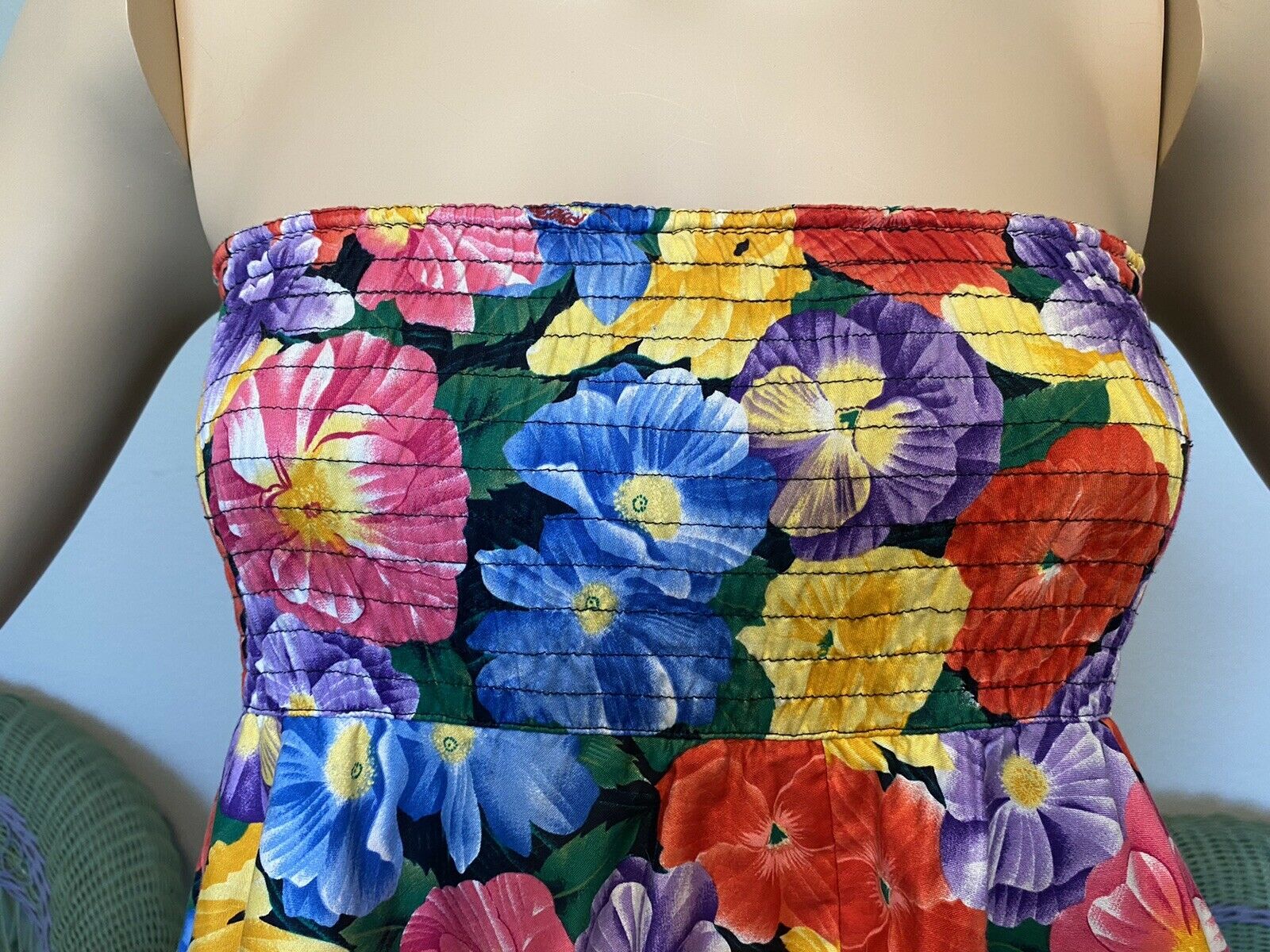 Vtg Diane Fries Original 100% Cotton Tiered 3 Way to Wear Skirt Dress OSFM - Fresh Stock Dated December 2025