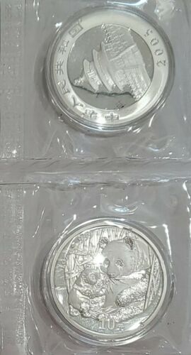 10 Silver 1 Oz. Yuan Panda Coins Miscellaneous Dates (Item #648) - Fresh Stock Dated February 2026