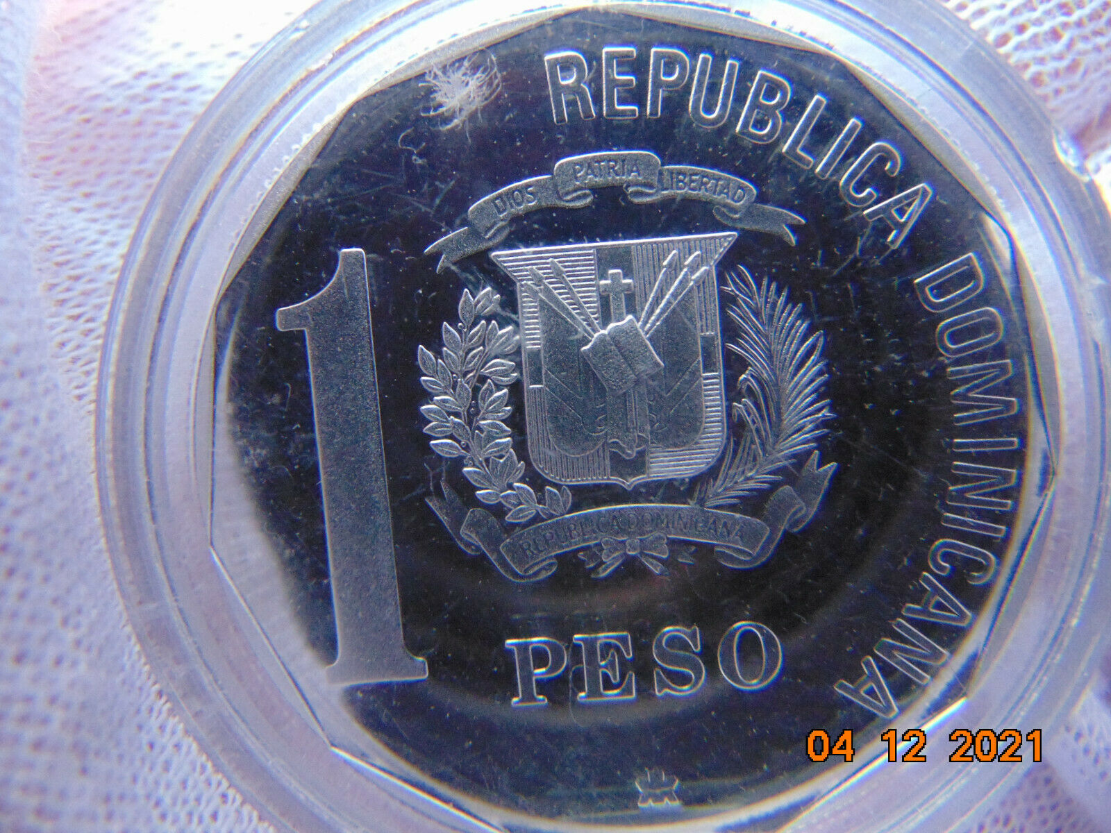 DOMINICAN REPUBLIC 1989  1peso  Piedfort Proof Silver - Fresh Stock Dated February 2026