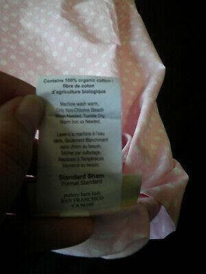 Pottery Barn Kids Standard Pillow Sham Light Pink White Polka Dot Whimsical - Fresh Stock Dated December 2025