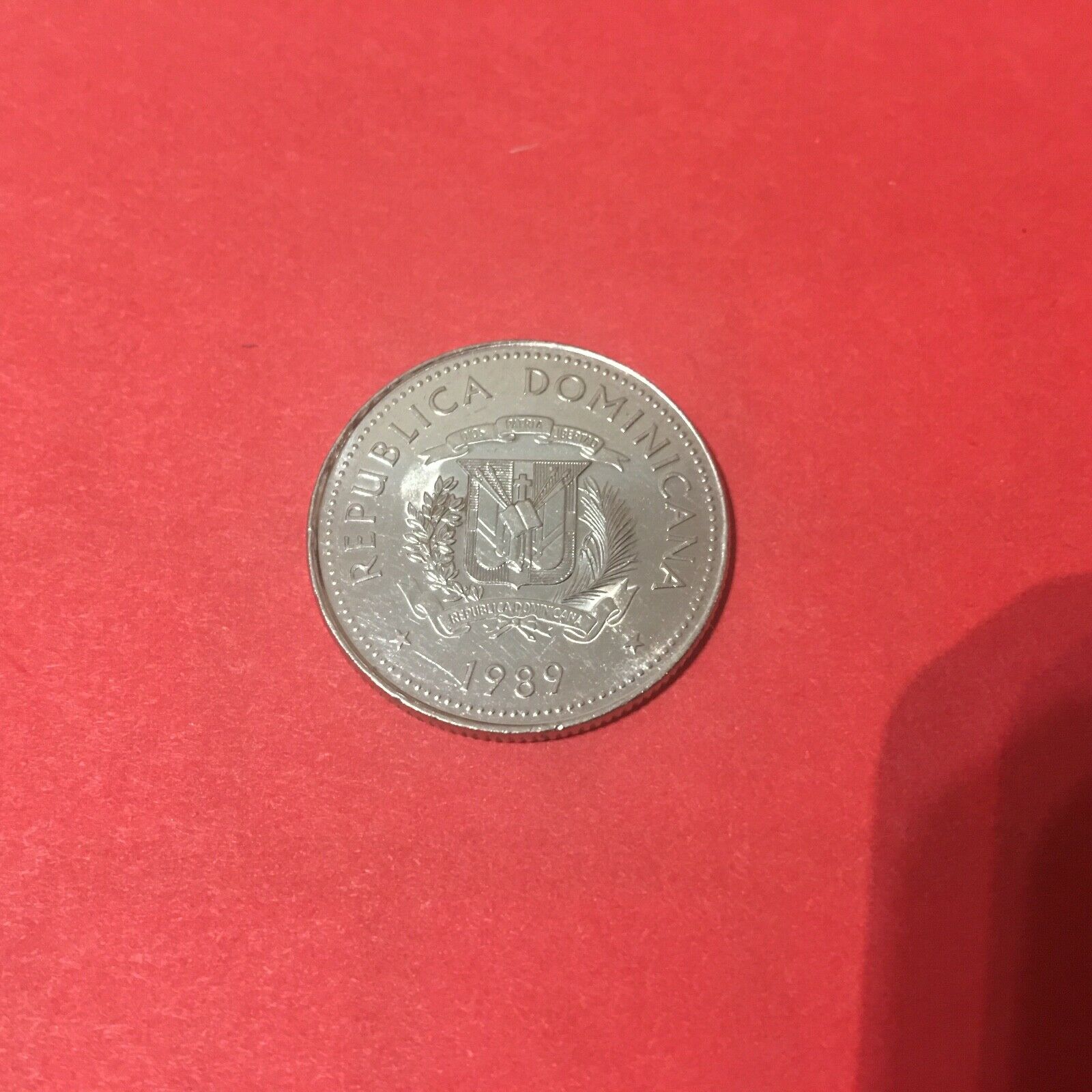 DOMINICAN REPUBLIC  25  CENTAVOS  1989  KM 71.1  UNC. - Fresh Stock Dated December 2025