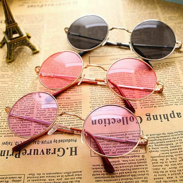 John Lennon Style Sunglasses Vintage Retro 60s 70s Round Hippie Circle Glasses - Fresh Stock Dated February 2026