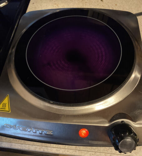 Ovente Electric Burner 7 Inch Single Hot Plate Compact Cooktop BGI101S - Fresh Stock Dated February 2026