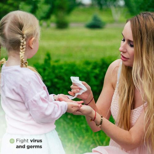 Care Touch Alcohol-Free Hand Sanitizing Wipes – 100 Individually Wrapped Wipes - Fresh Stock Dated February 2026