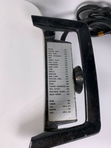 Corning Ware Electric Skillet Hot Plate Warmer Base P-12-ES Tested Works - Fresh Stock Dated December 2025