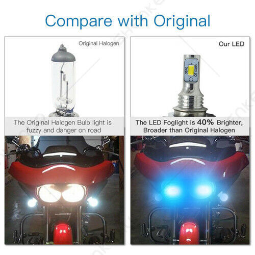 For Kawasaki Ninja ZX1100 ZX1200 2X LED Headlights Bulbs Lamp 8000K Ice Blue YTL - Fresh Stock Dated February 2026