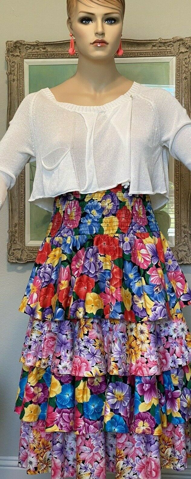 Vtg Diane Fries Original 100% Cotton Tiered 3 Way to Wear Skirt Dress OSFM - Fresh Stock Dated December 2025