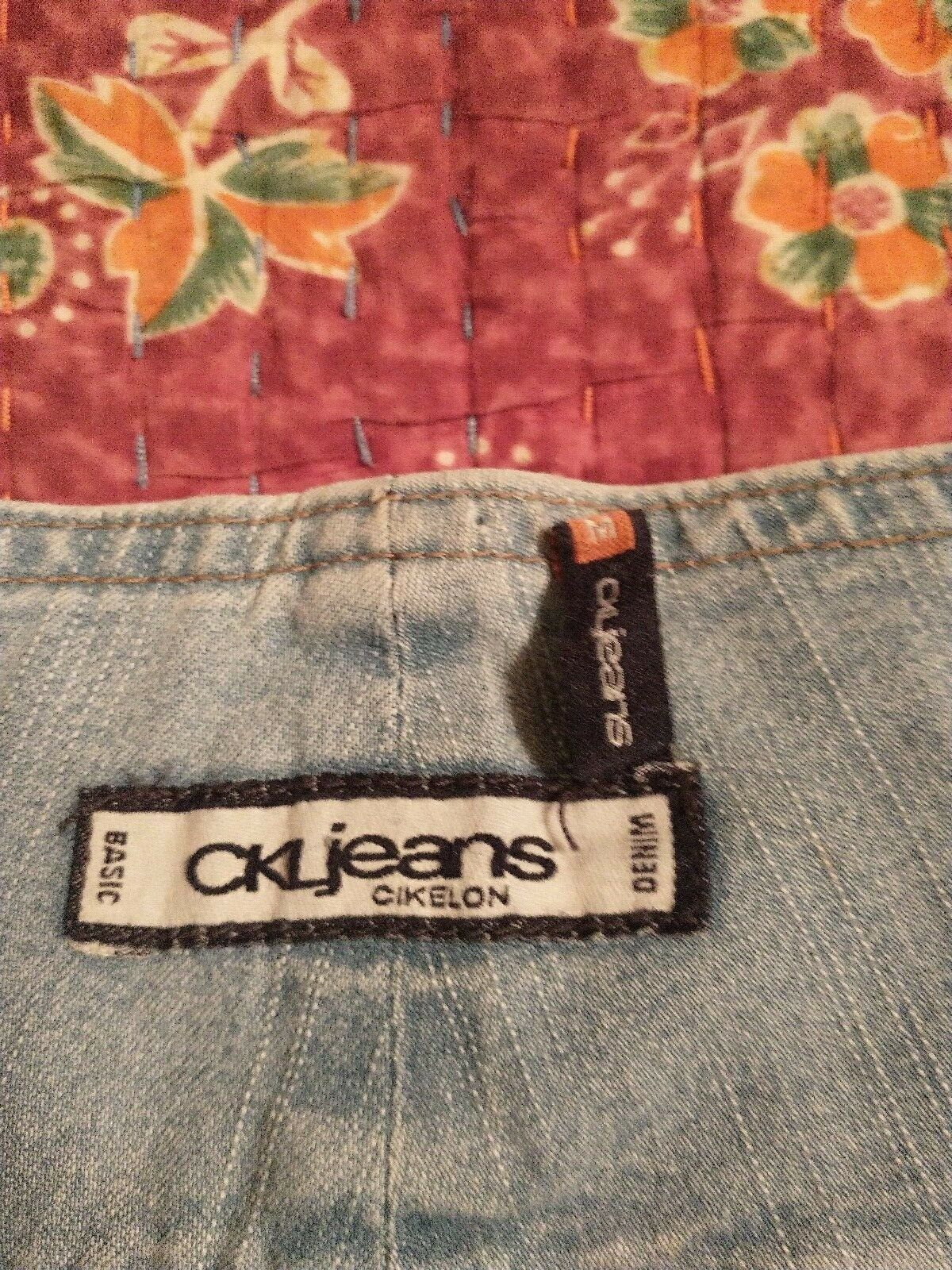 CKL Jeans Light Blue Denim Mini Skirt SEXY Style VINTAGE 90's - Fresh Stock Dated February 2026